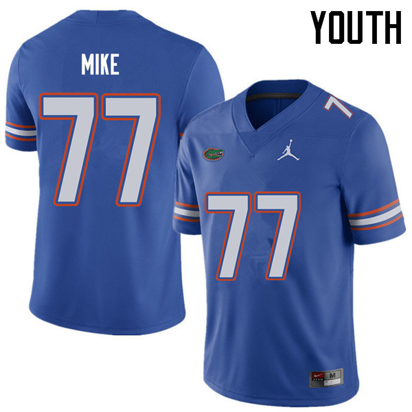 Jordan Brand Youth #77 Andrew Mike Florida Gators College Football Jerseys Sale-Royal